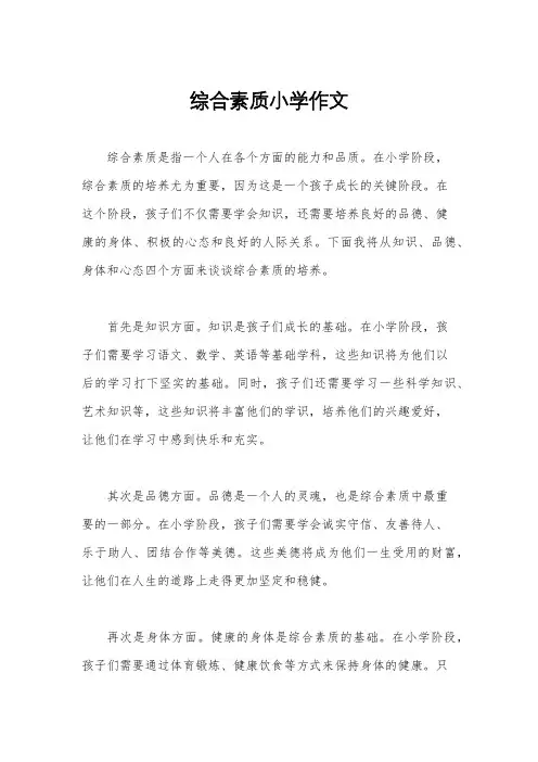 综合素质小学作文
