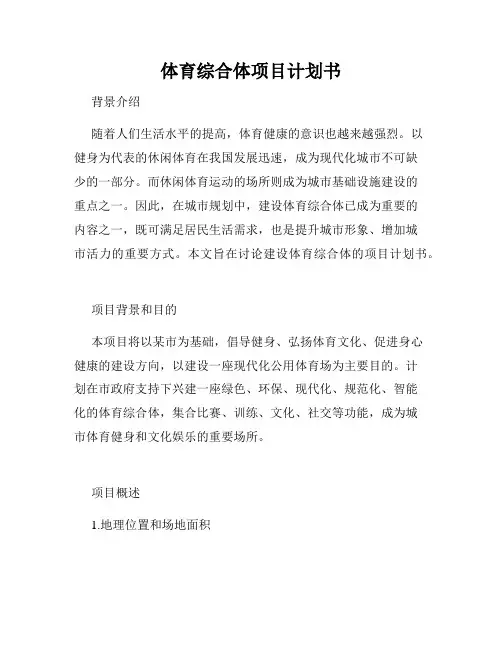 体育综合体项目计划书