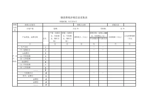 烟消费税涉税信息采集表
