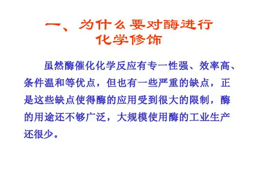酶的化学修饰