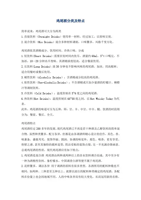 世界最著名的鸡尾酒大全