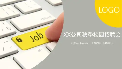 公司秋季校园招聘会PPT模板
