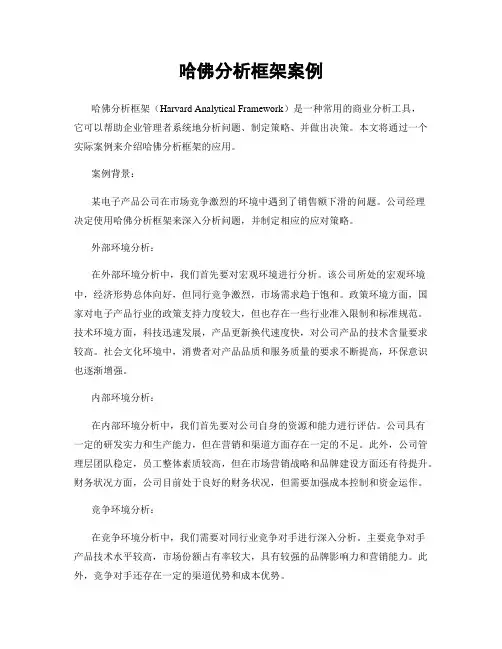 哈佛分析框架案例