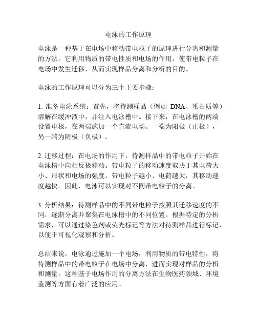 电泳的工作原理