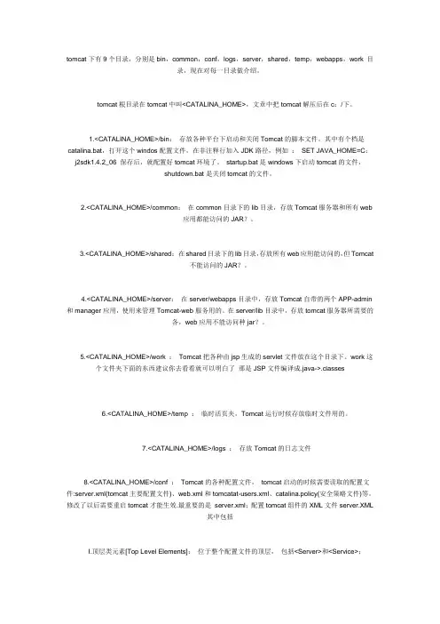 tomcat各个文件夹的作用