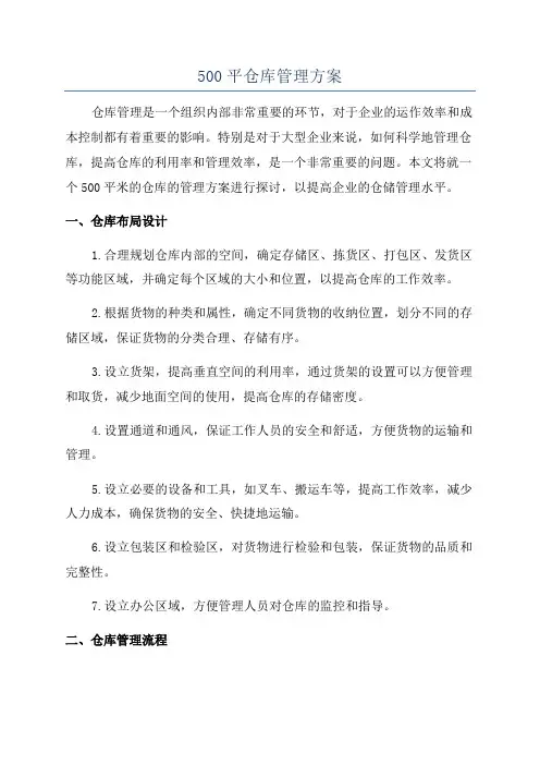 500平仓库管理方案