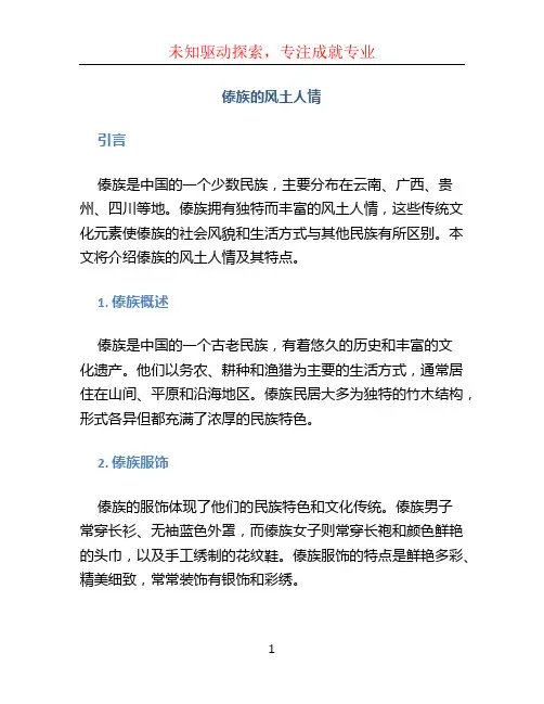 傣族的风土人情