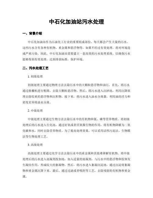 中石化加油站污水处理