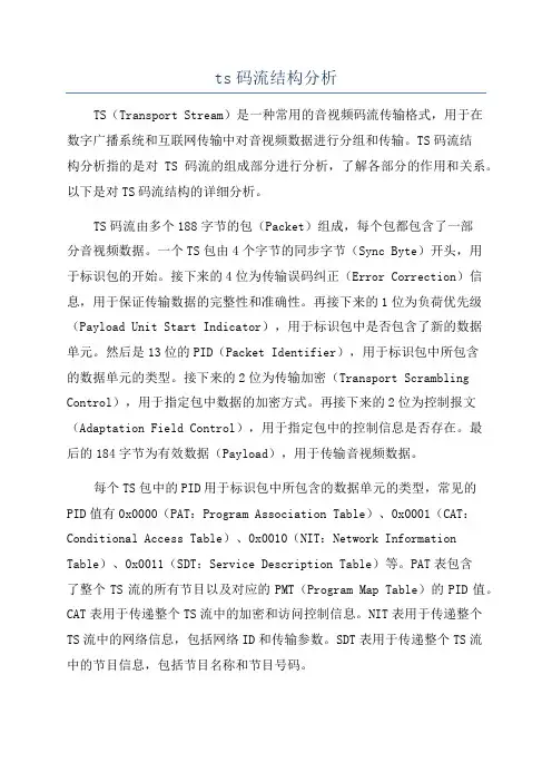 ts码流结构分析