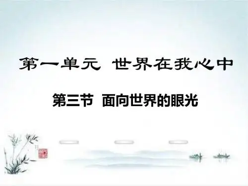 湘教版九年级政治全册教学课件：1.3 第3节 面向世界的眼光