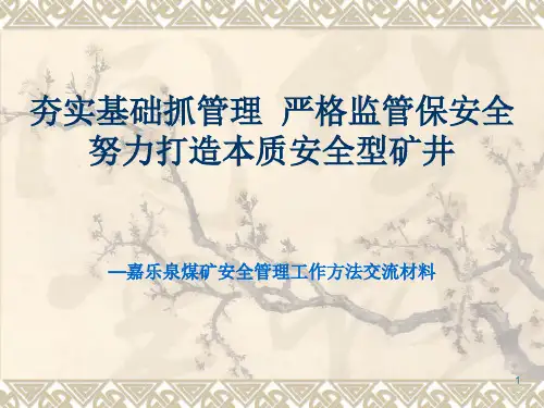 安全管理工作方法经验交流材料