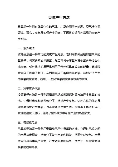 臭氧产生方法