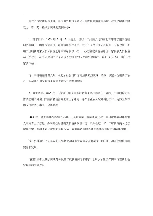 宪法的案例故事