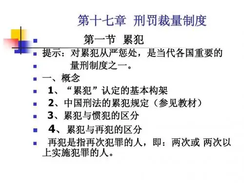 第十七章  刑罚裁量制度