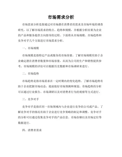 市场需求分析