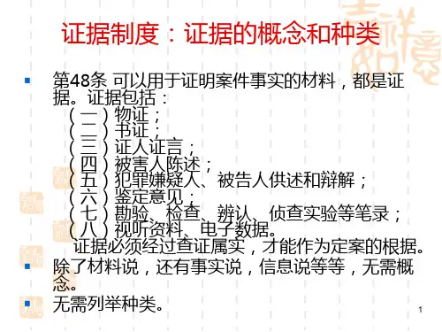 证据与证明PPT课件