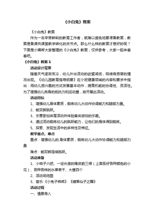 《小白兔》教案