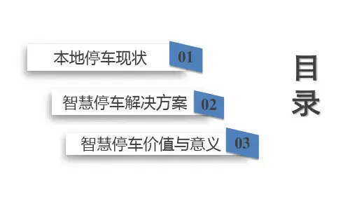 城市智慧停车整体解决方案ppt课件