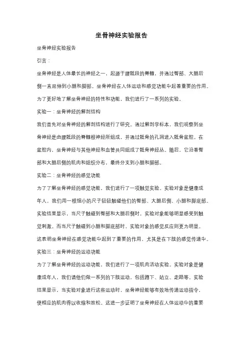 坐骨神经实验报告