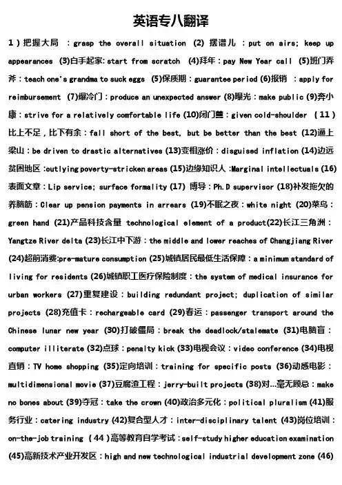 英语专八翻译