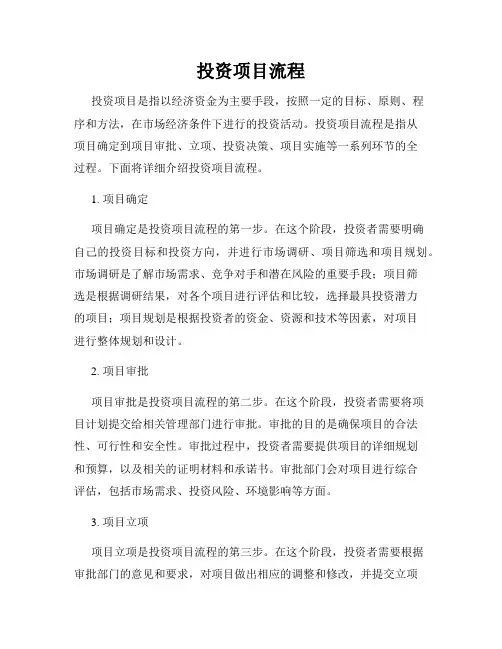 投资项目流程