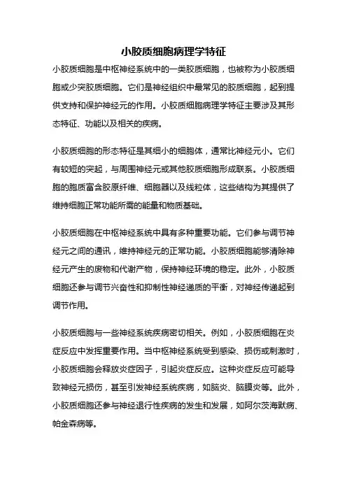 小胶质细胞病理学特征