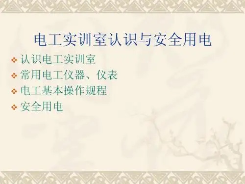 2实训室认识与安全用电及第一节电路
