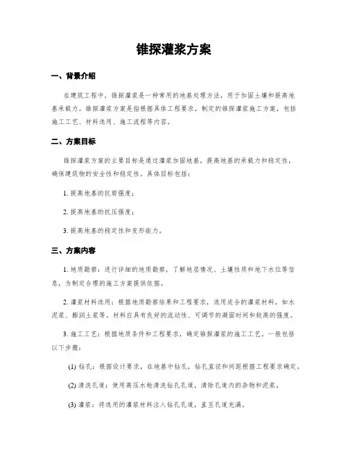 锥探灌浆方案