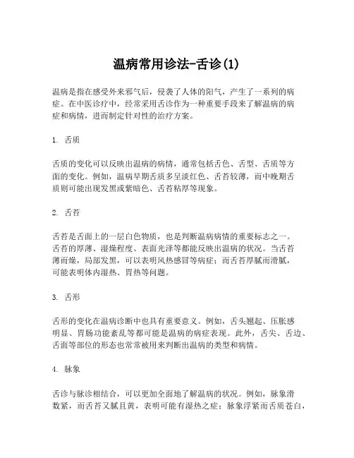 温病常用诊法-舌诊(1)
