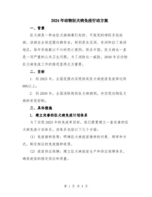 2024年动物狂犬病免疫行动方案