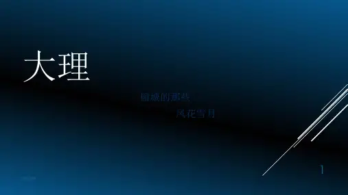 大理 的超短介绍ppt课件