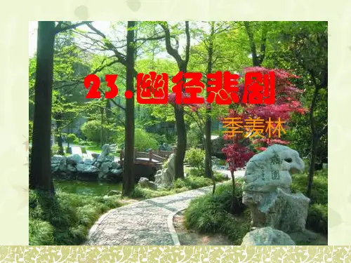 《幽径悲剧》季羡林(PPT课件by澈)