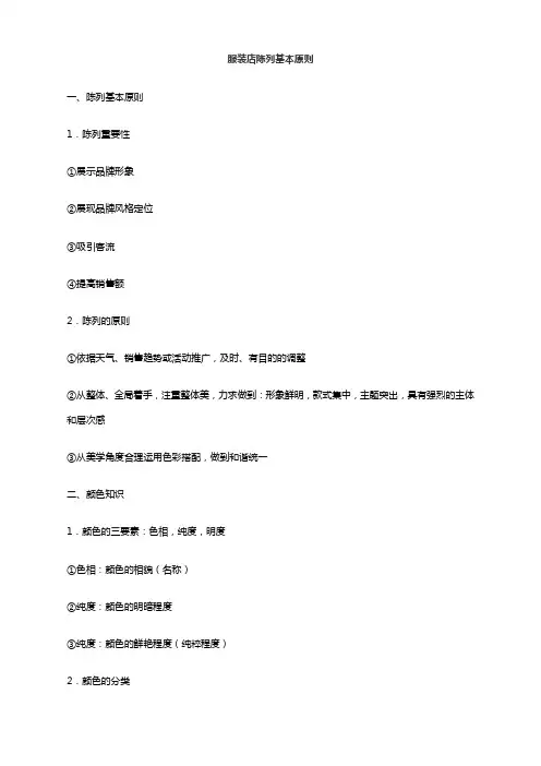 【店铺-管理】服装店陈列基本原则