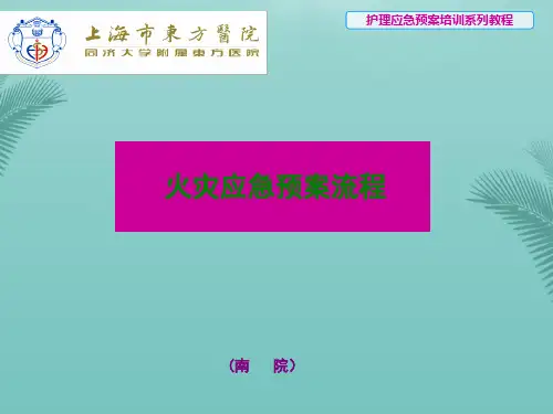 【精选】医院火灾应急预案培训PPT