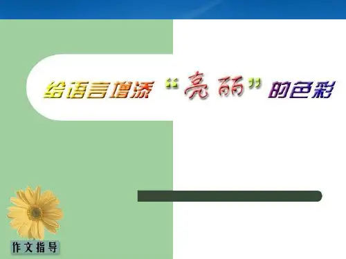 语文备战中考作文指导给语言增添亮丽的色彩 课件