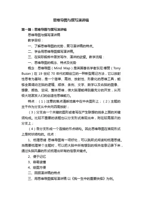 思维导图与撰写演讲稿