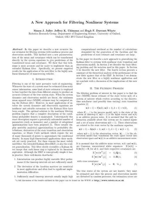 A New Approach for Filtering Nonlinear Systems