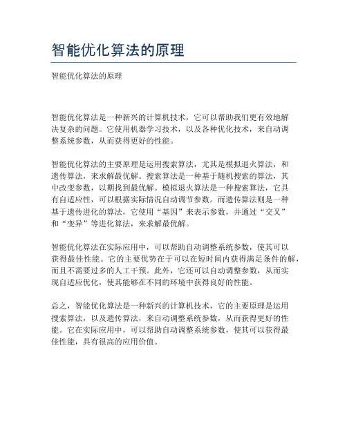 智能优化算法的原理