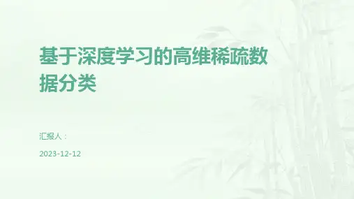 基于深度学习的高维稀疏数据分类