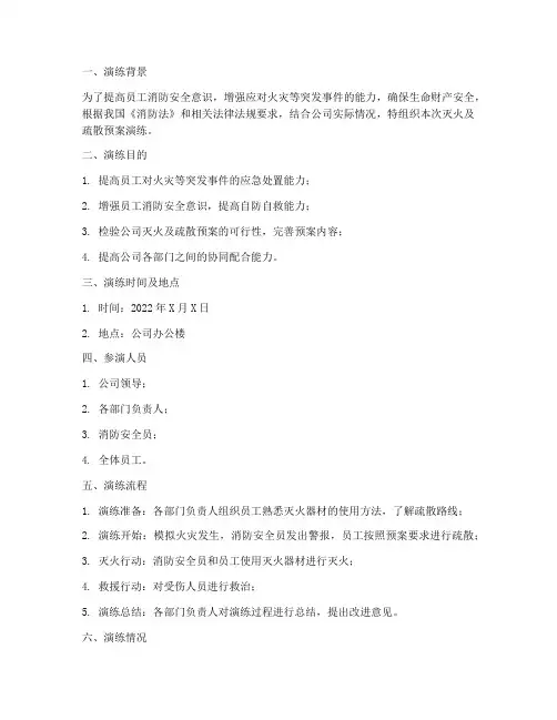 灭火及疏散预案演练记录