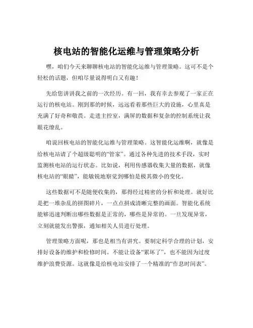 核电站的智能化运维与管理策略分析