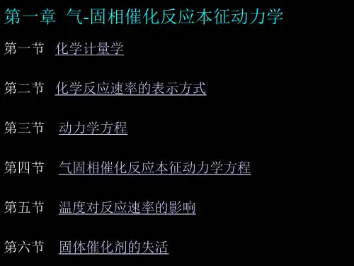 气固相催化反应本征动力学