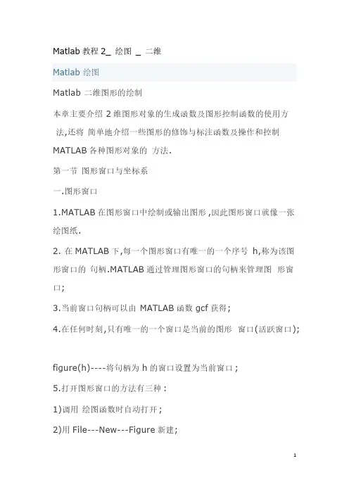 [VIP专享]MATLAB画图(包括二维三维画图)
