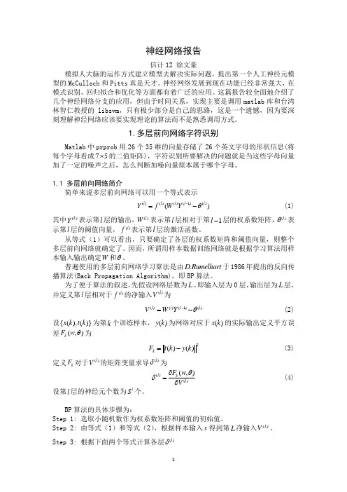 神经网络报告