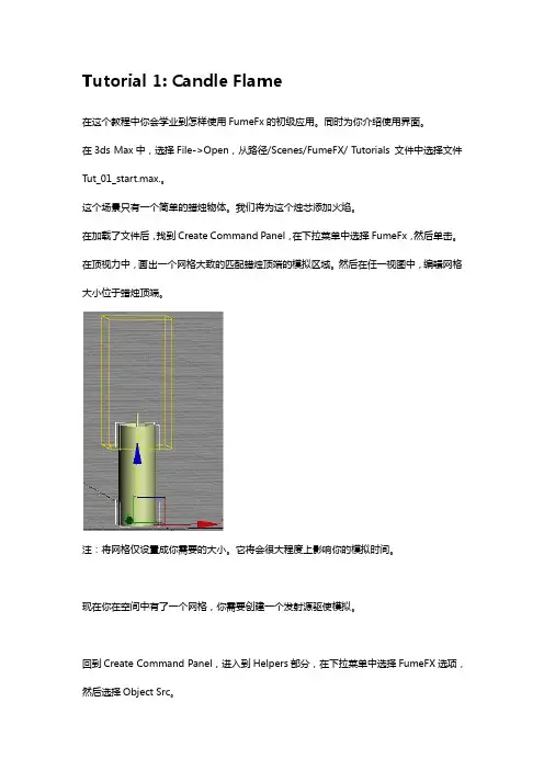 3DMax流体插件FumeFX自带帮助教程中文翻译01_candle flame