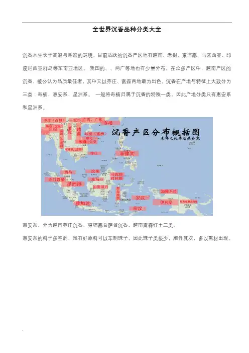 全世界沉香品种分类大全
