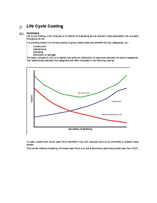NZ Life cycle costing海外造价管理 成本管理
