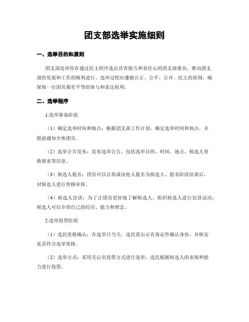 团支部选举实施细则