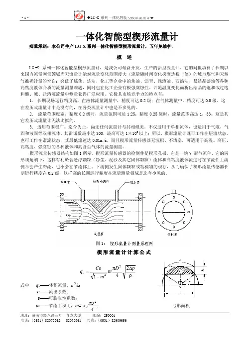 楔式流量计
