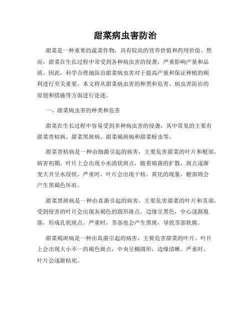 甜菜病虫害防治